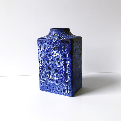 ES Keramik Blue Lava Vase, 1960s