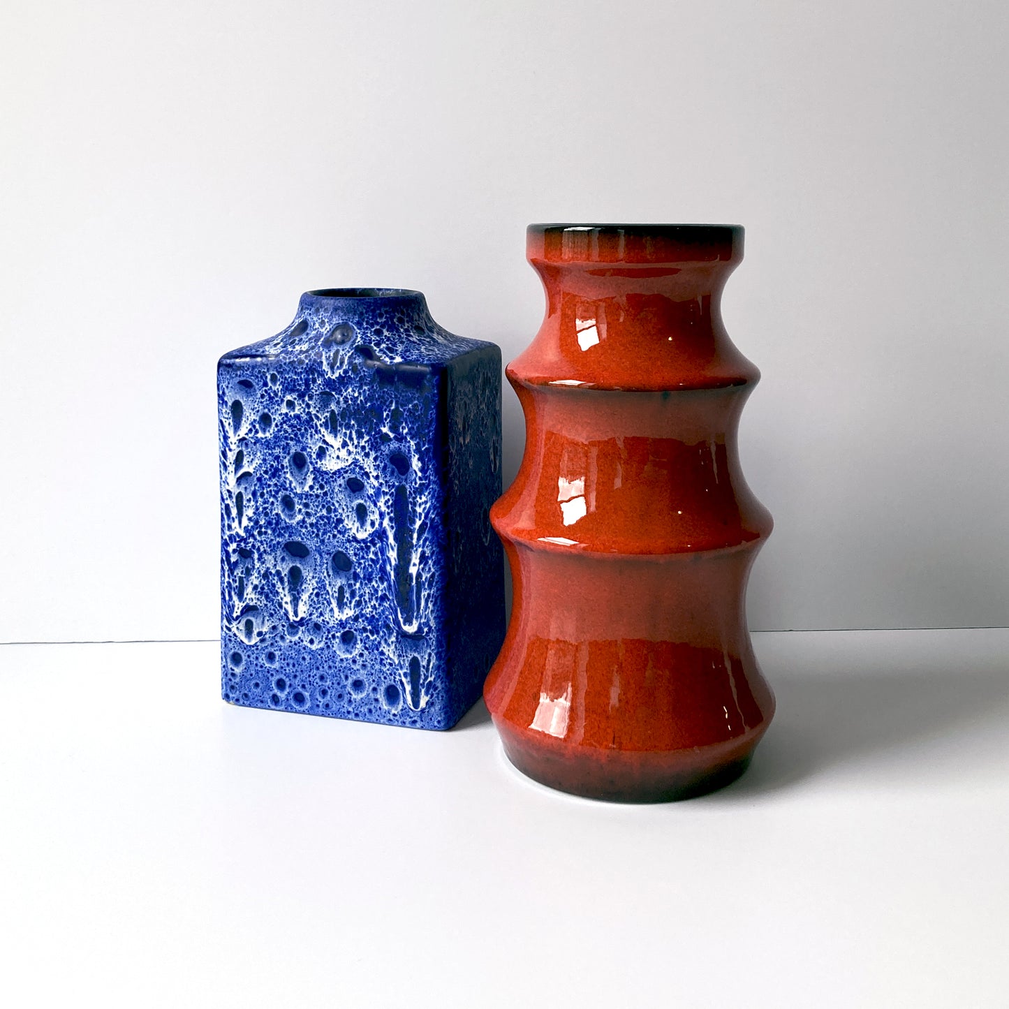 ES Keramik Blue Lava Vase, 1960s