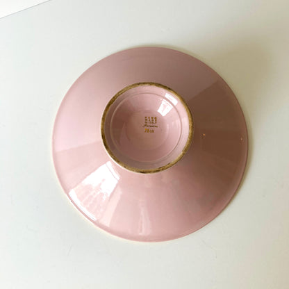 Italian Pink and Gold Lidded Round Box, 1960s