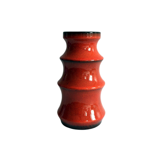 Bay Keramik Red Tiered Vase, 1960s